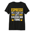 Mens Soccer Dad Coffee Lover Tri Blend T-Shirt - Unique Graphic Men Women