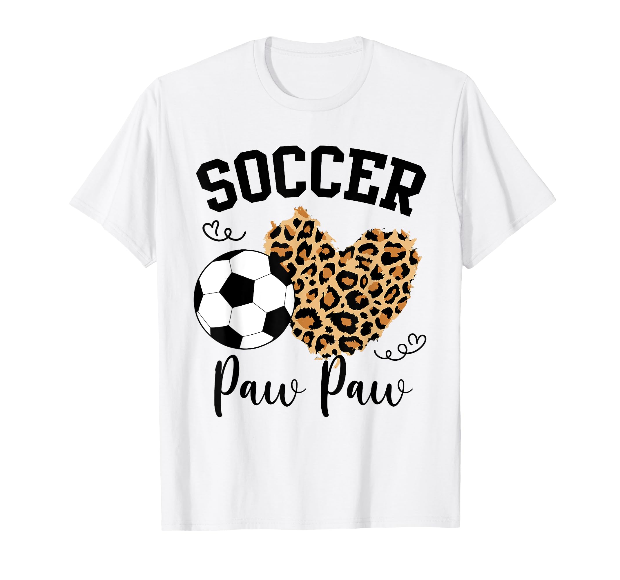 Soccer Paw Paw Heart Leopard Paw Paw T-Shirt - Aesthetic Graphic Men Women