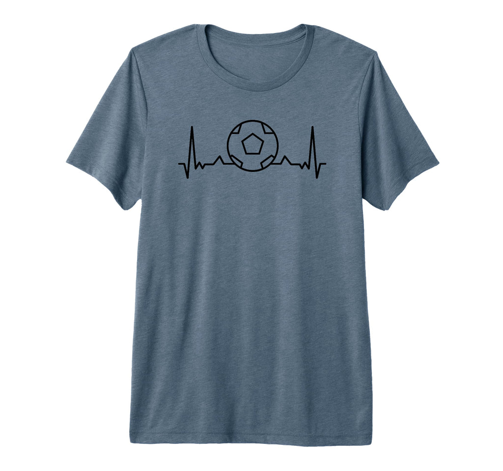 Soccer Heartbeat Funny Soccer Sports T-Shirt - Fun Novelty Design Unisex
