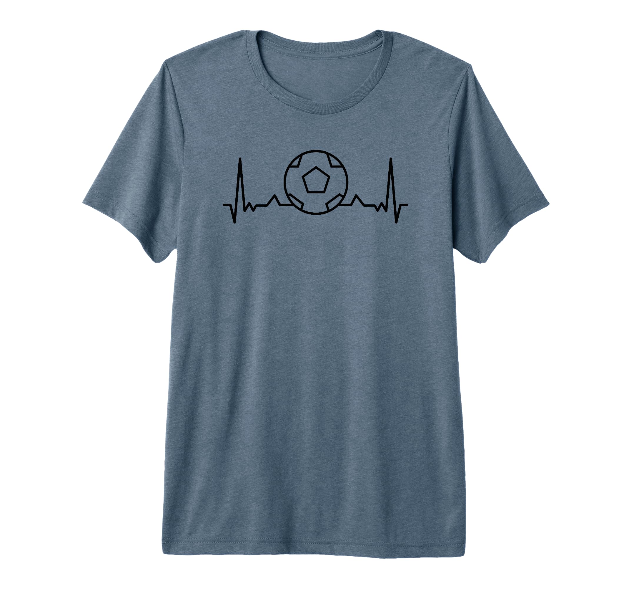 Soccer Heartbeat Funny Soccer Sports T-Shirt - Fun Novelty Design Unisex