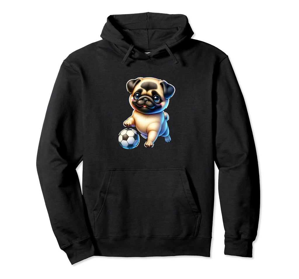Pug Dog Soccer Champion Ball Fan Hoodie - Streetwear Style Men Women