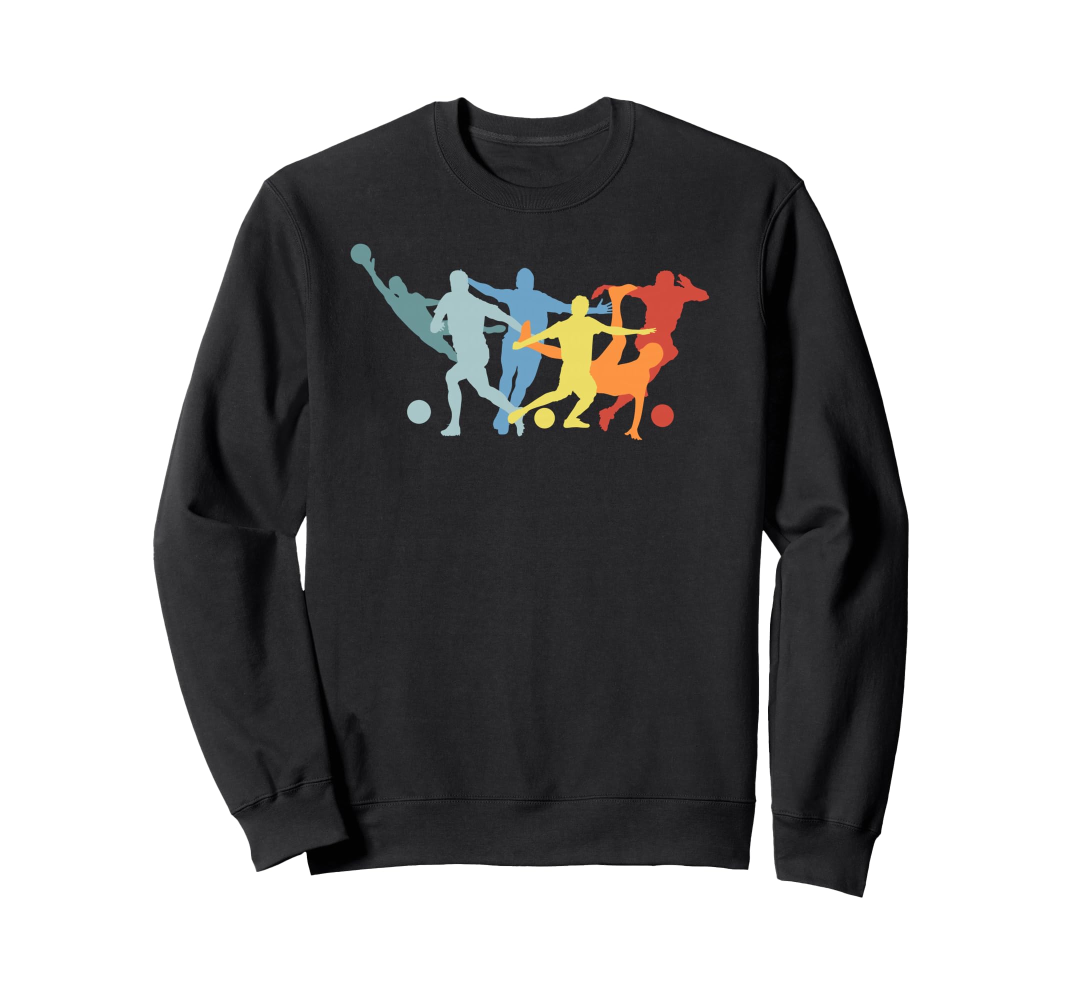 Soccer Players Dribbling Sweatshirt - Casual Everyday Wear for Adults