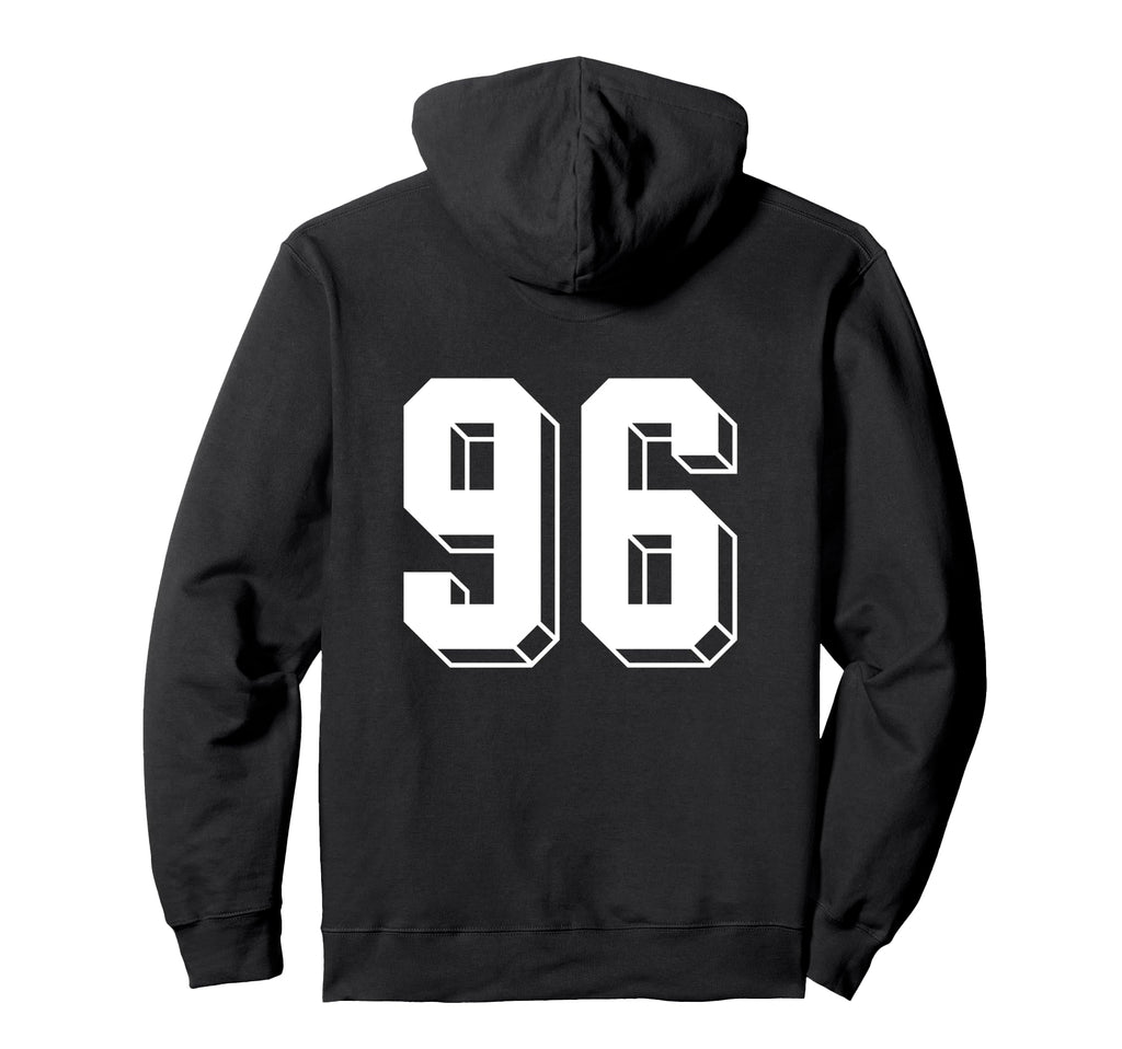 Number 96 Backside 80S 90S Team Jersey Hoodie - Graphic Print Unisex