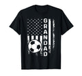 Soccer Grandad American Flag T-Shirt - Fun Novelty Design Men Women