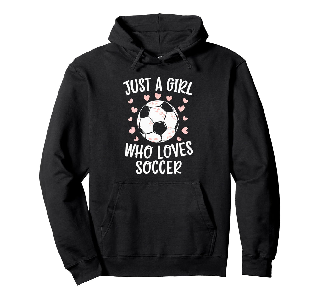Just Who Loves Soccer Soccer Heart Sport Hoodie - Trendy Graphic Unisex