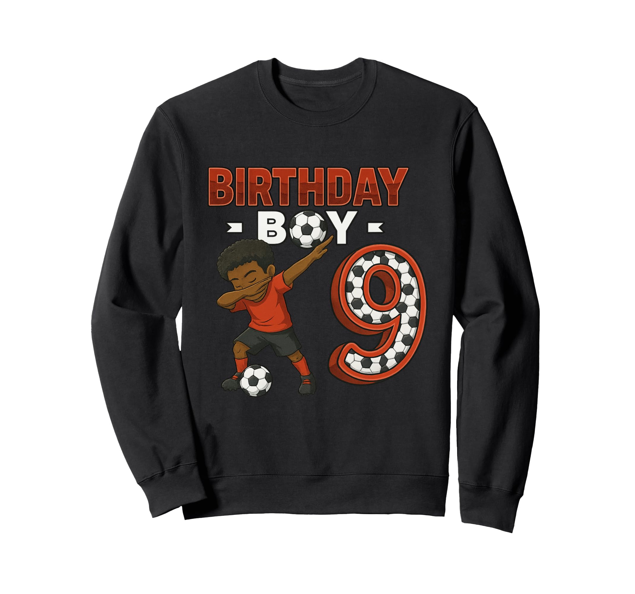 Dabbing 9 Year Old Soccer Player Sweatshirt - Casual Everyday Wear Unisex