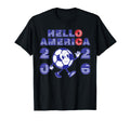 Hello America Soccer 2026 Host Fan T-Shirt - Fun Novelty Design Men Women