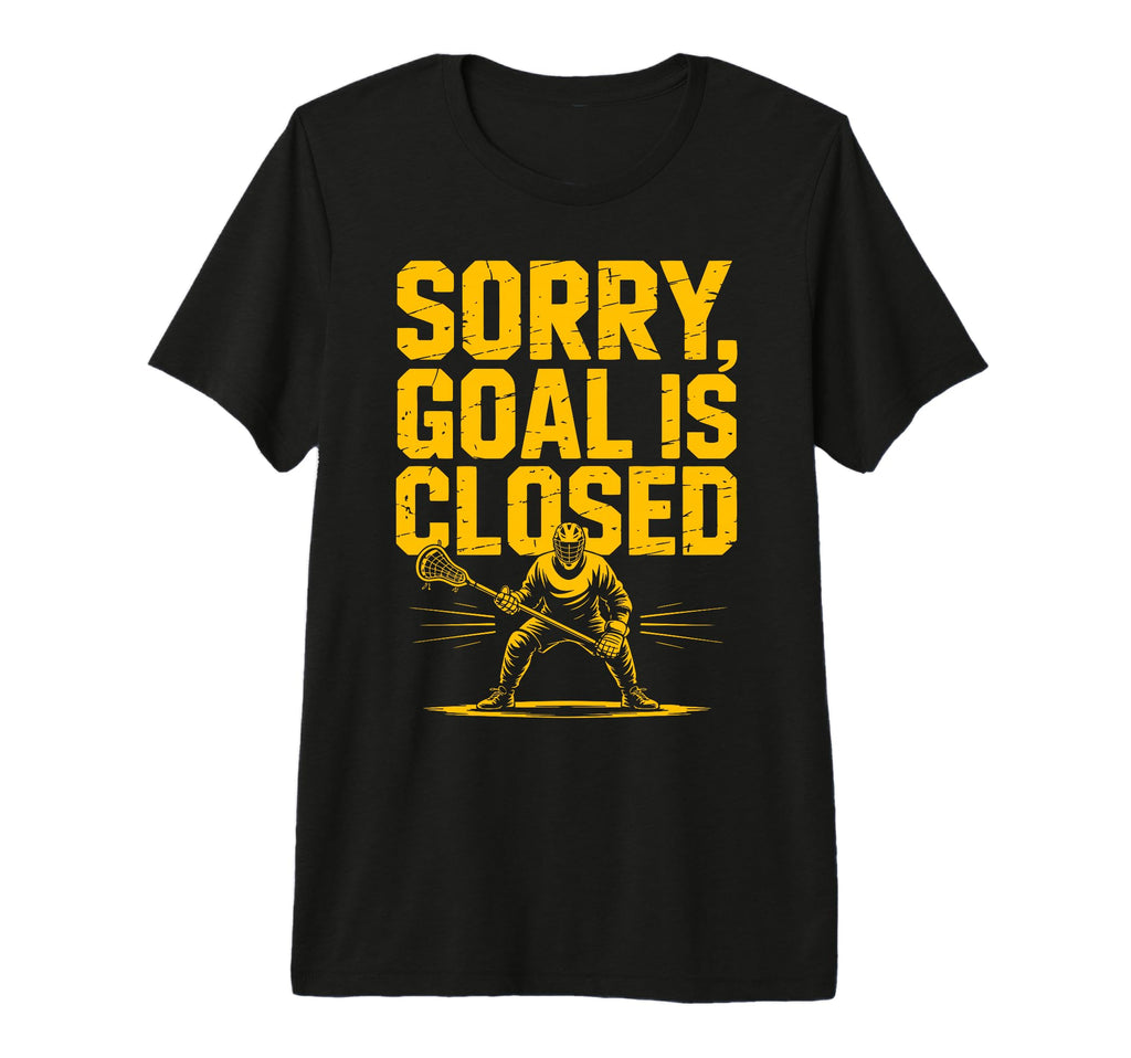 Lacrosse Goalie Goal Closed Lax T-Shirt - Novelty Apparel Men Women