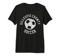 Gillespie County Soccer Distressed T-Shirt - Fun Novelty Design for Adults