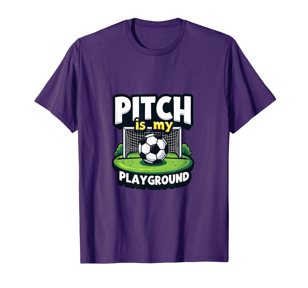 Pitch Is My Playground Soccer T-Shirt - Fun Novelty Design Unisex