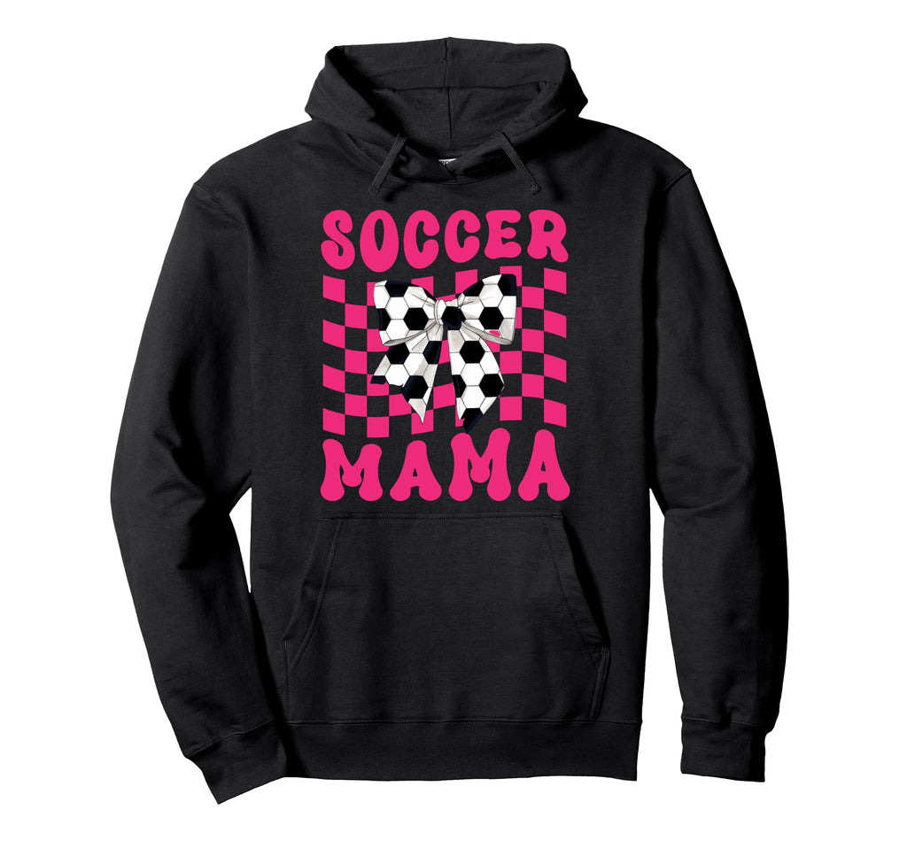 Soccer Mama Coquette Bow Soccer Mom Hoodie - Unique Graphic for Adults