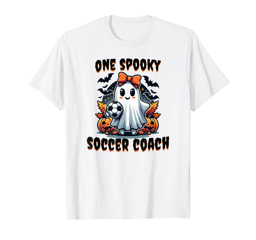 One Spooky Soccer Coach Halloween T-Shirt - Fun Novelty Design for Adults