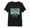 Soccer Mom Coquette Bow Mothers Day Tri T-Shirt - Custom Art Print Unisex