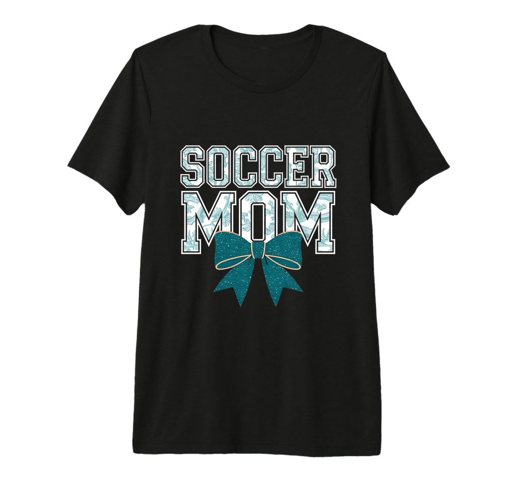 Soccer Mom Coquette Bow Mothers Day T-Shirt - Fun Novelty Design Unisex