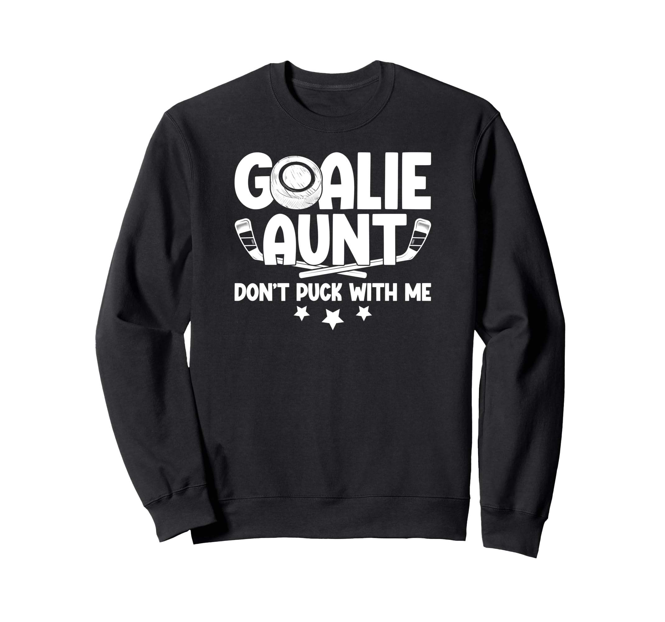 Hockey Goalie Aunt Funny Ice Hockey Sweatshirt - Trendy Graphic Unisex