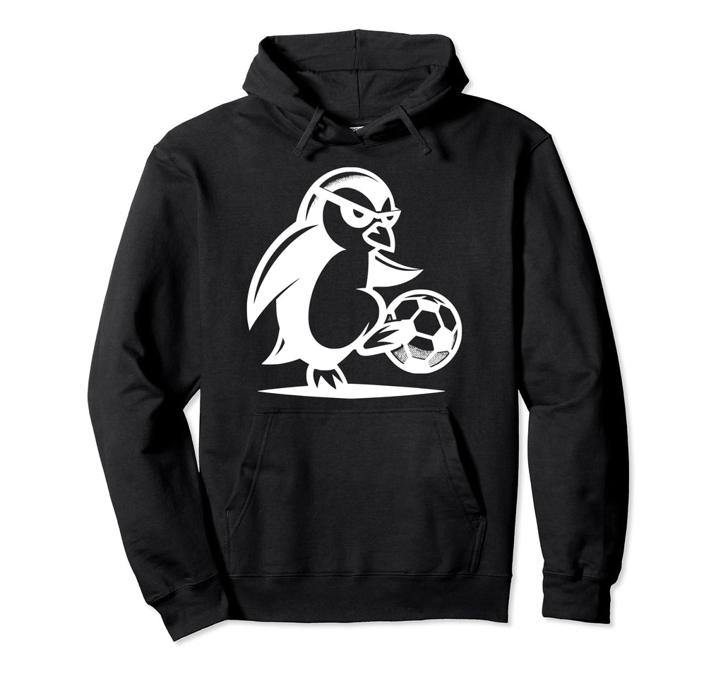 Penguin Bird Soccer Fan Funny Champion Hoodie - Unique Graphic Unisex