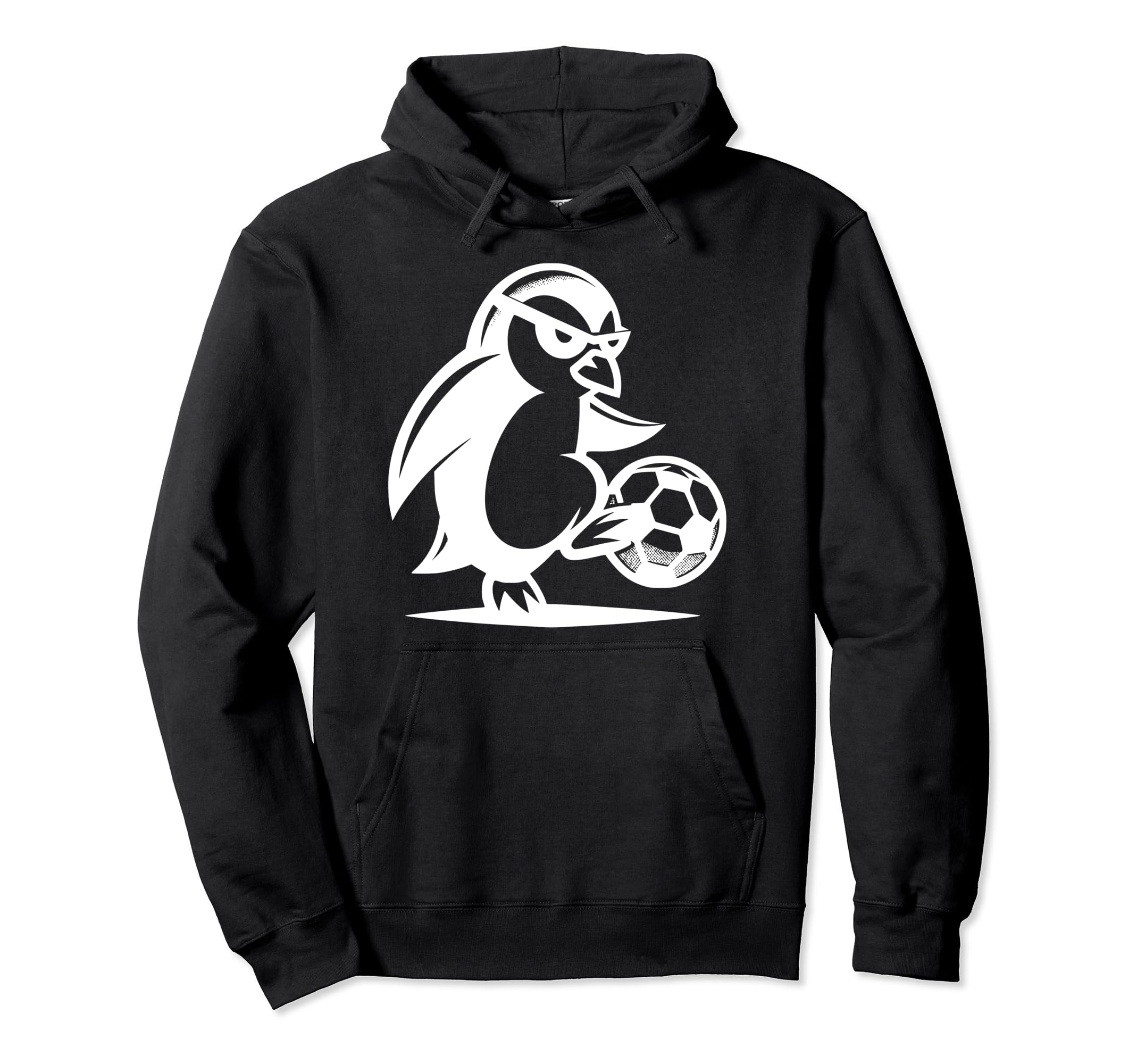 Penguin Bird Soccer Fan Funny Champion Hoodie - Unique Graphic Unisex