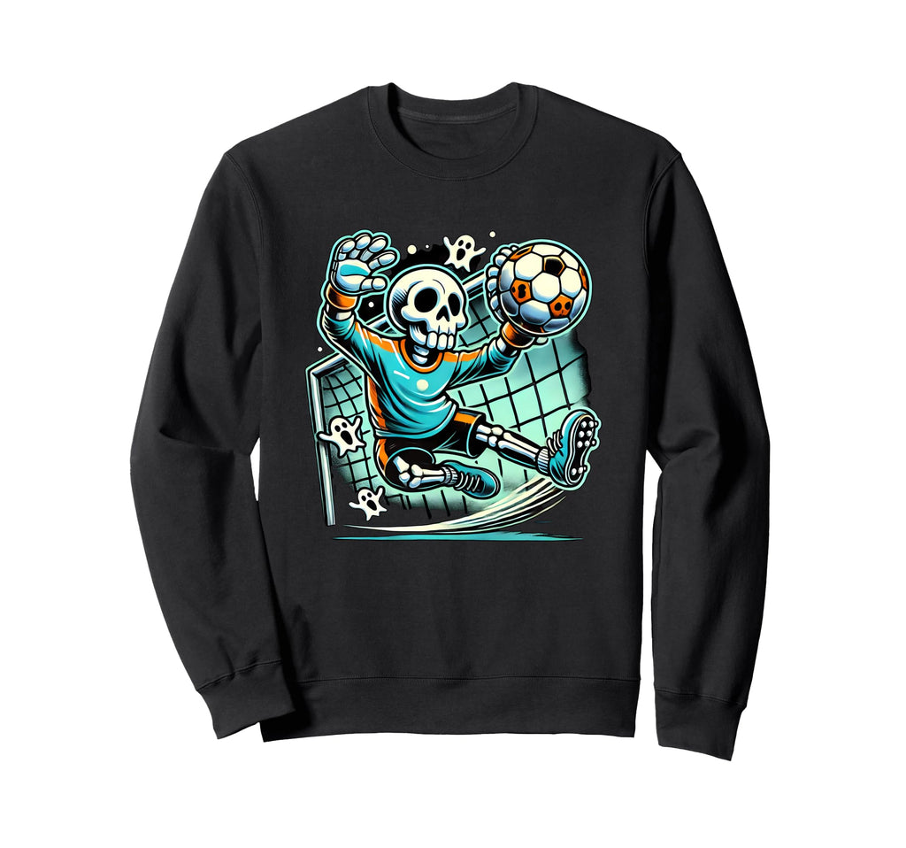 Halloween Skeleton Goalie Sweatshirt - Casual Everyday Wear for Adults