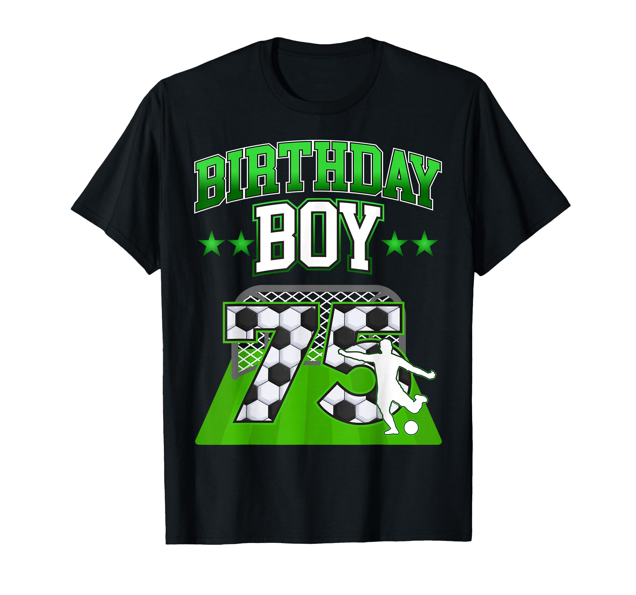 Soccer Themed Birthday Outfit 75 T-Shirt - Aesthetic Graphic Men Women