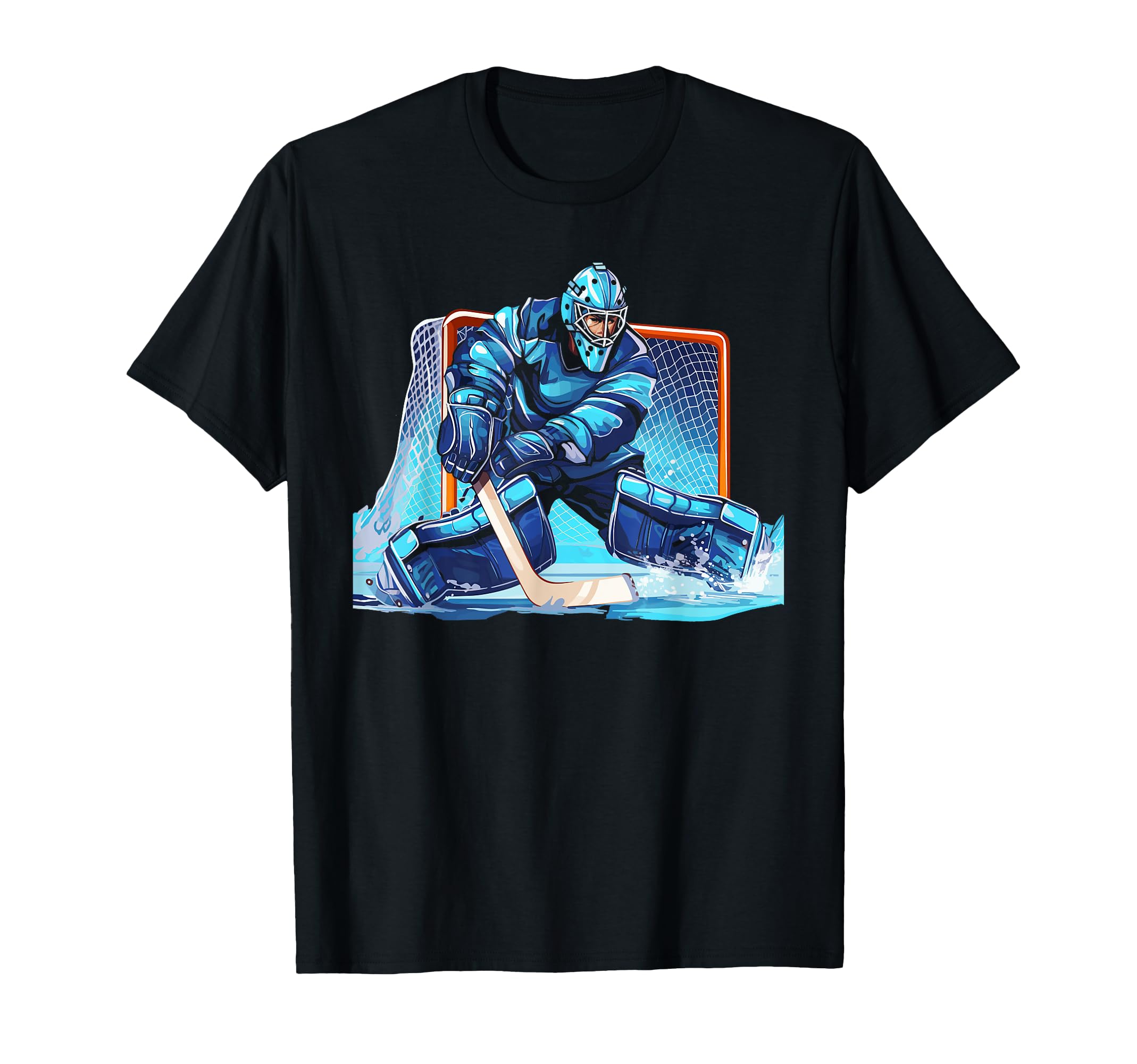 Ice Hockey Goalie Goaltender Keeper T-Shirt - Graphic Print for Adults