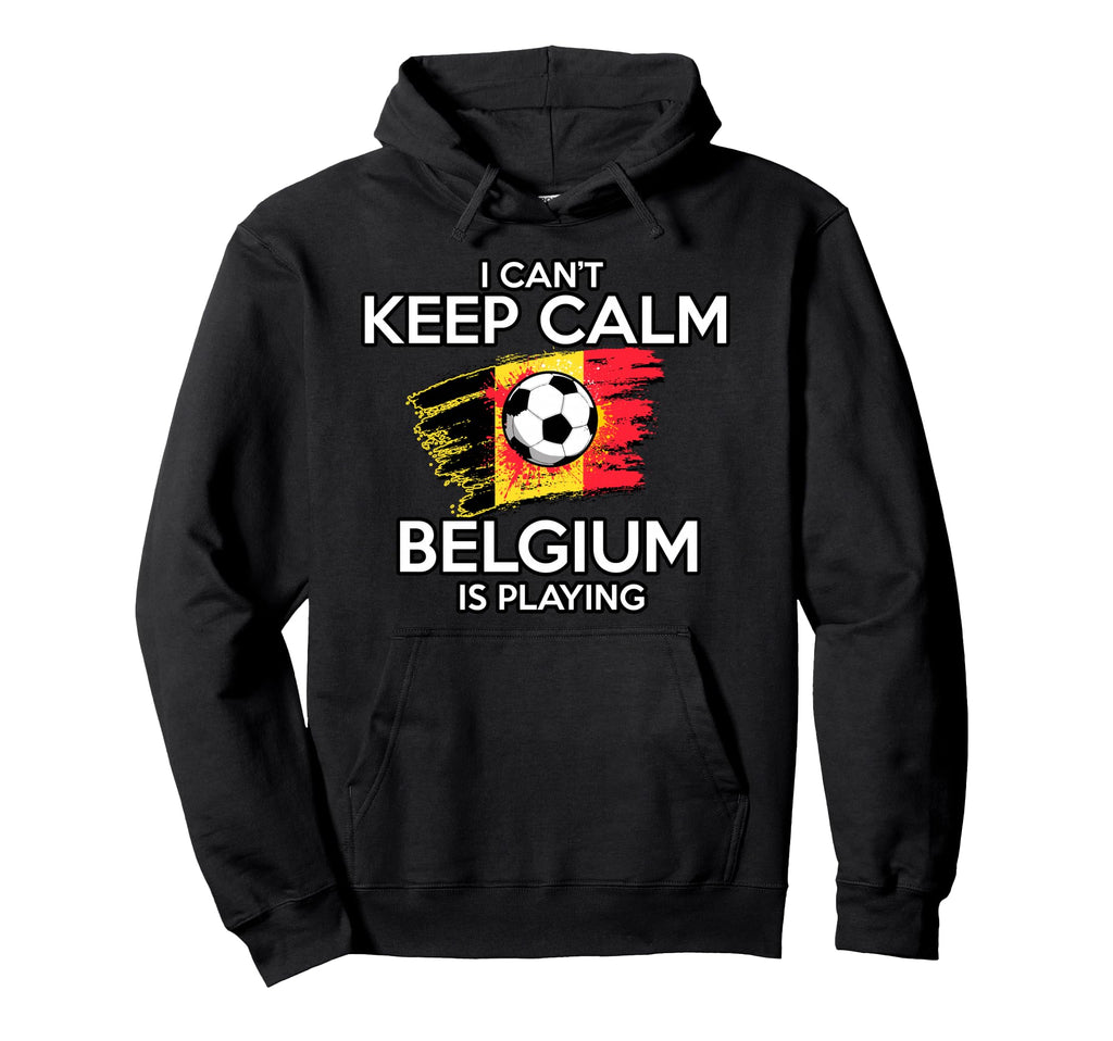 Belgium Football Fan Soccer Game Player Hoodie - Graphic Print for Adults
