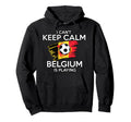 Belgium Football Fan Soccer Game Player Hoodie - Graphic Print for Adults