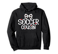 Soccer Cousin Coquette Soccer Player Hoodie - Minimalist Print for Adults