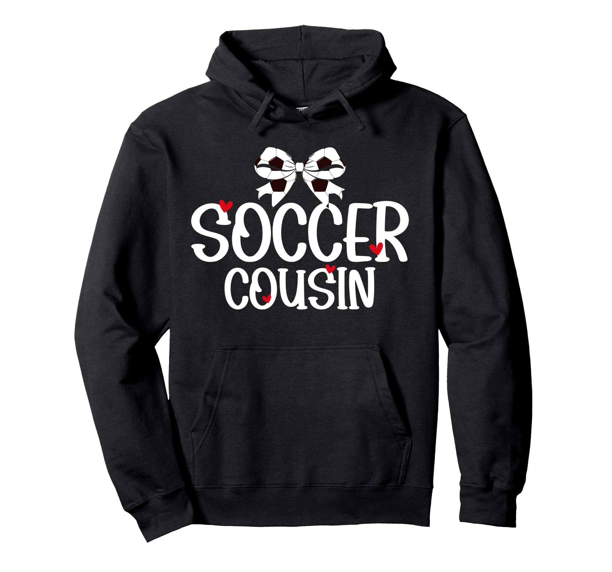 Soccer Cousin Coquette Soccer Player Hoodie - Minimalist Print for Adults