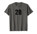 Number 28 80S 90S Soccer Team Jersey T-Shirt - Custom Art Print Unisex