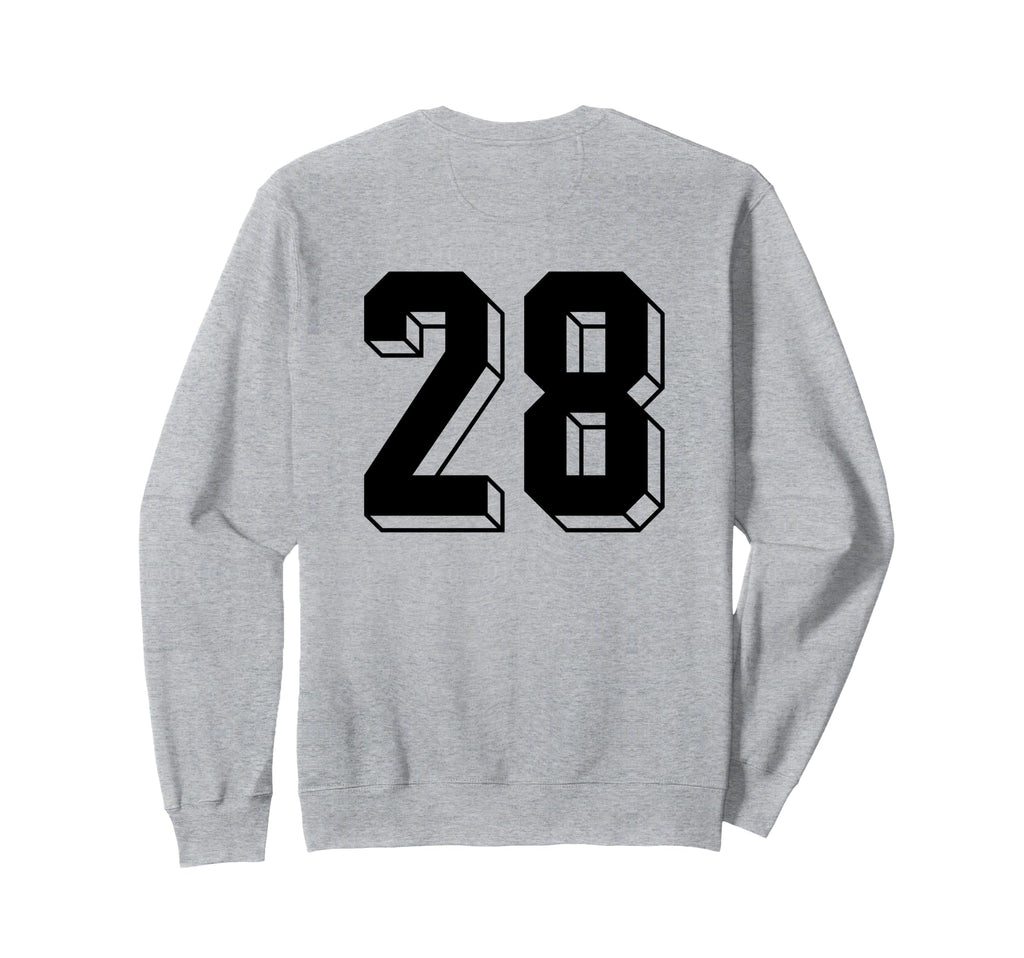 Number 28 Backside 80S 90S Team Sweatshirt - Aesthetic Graphic for Adults