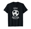 Ohio Soccer Distressed 90S T-Shirt - Casual Everyday Wear for Adults