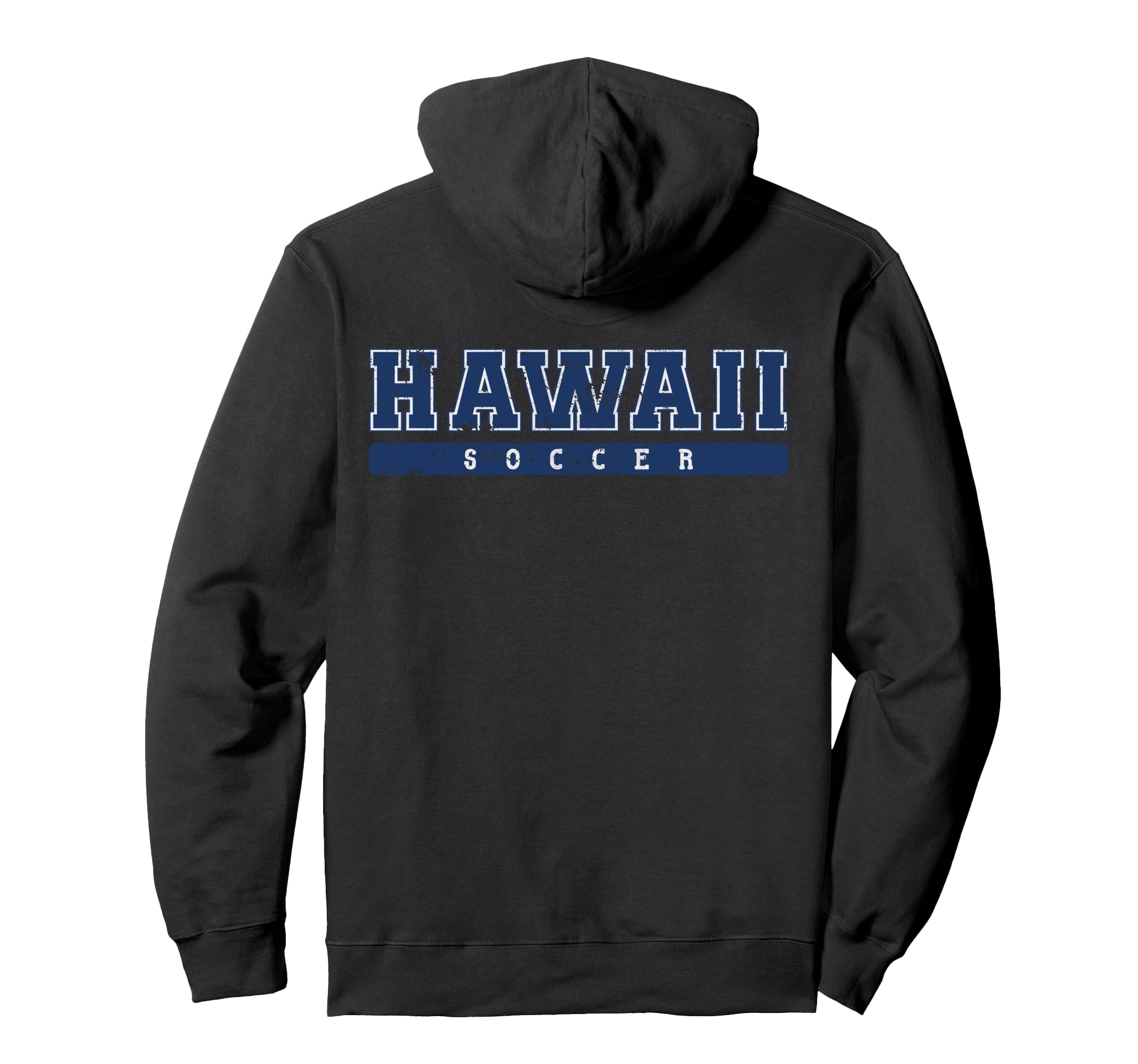 Hawaii Soccer Blue Text Hoodie - Fun Novelty Design for Adults