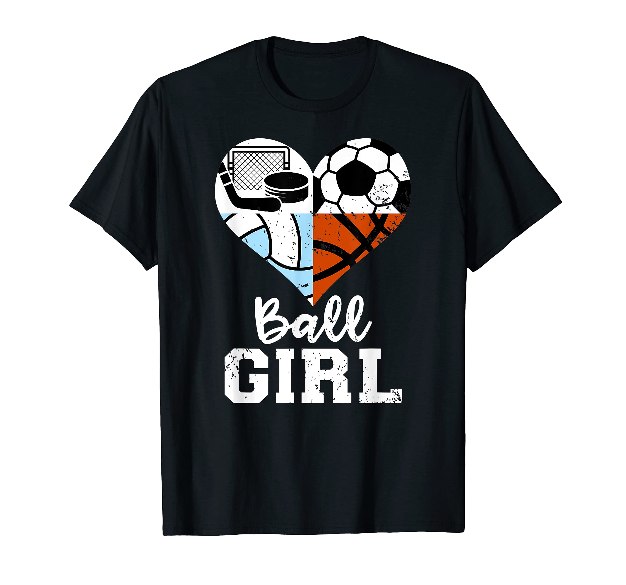 Ball Heart Soccer Volleyball Basketball T-Shirt - Trendy Graphic Men Women