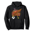 Funny Soccer Thanksgiving Dabbing Hoodie - Novelty Apparel Men Women