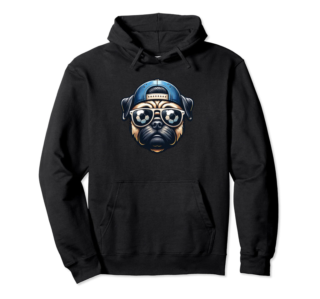 Pug Soccer Champion Player Fan Ball Hoodie - Custom Art Print Unisex
