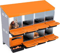 Chicken Nesting Box, 8 Hole 2 Layer Hen Nest Boxes, Roll Away Eggs Laying Boxes,Cleanable Pull Out Hen Roosting Boxes