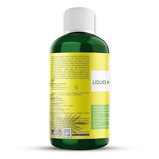 Organic Premium Kelp Seaweed Concentrate for Jade - Liquid Fertilizer - Liquid Plant Food - Nutrient-Rich Soil Enhancer - Natural Plant Food for Jade Plant (8 OZ), OLKC-16