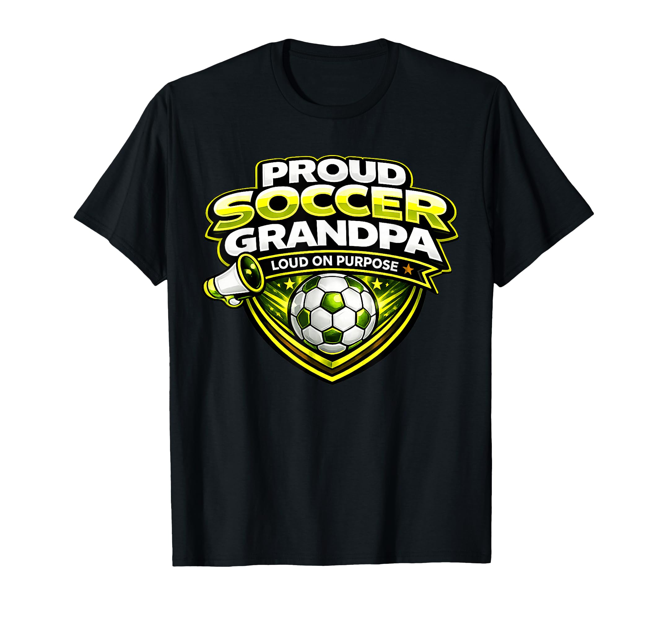 Soccer Grandpa Funny Proud Loud Game Day T-Shirt - Graphic Print Men Women