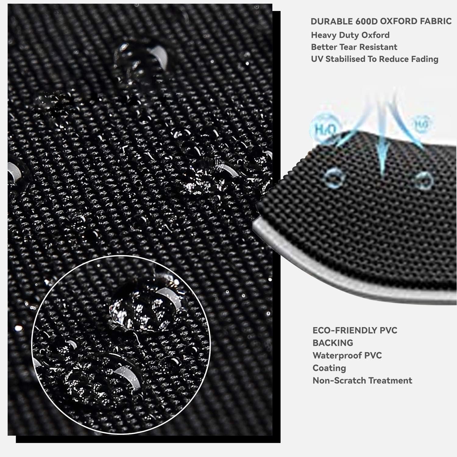 Outdoor Pizza Oven Table Cover for Nuuk Three-Shelf Heavy Duty Rolling Outdoor Pizza Oven Table and ooni Pizza Oven Stand Modular Table,600D Heavy Duty Waterproof Cover,Black