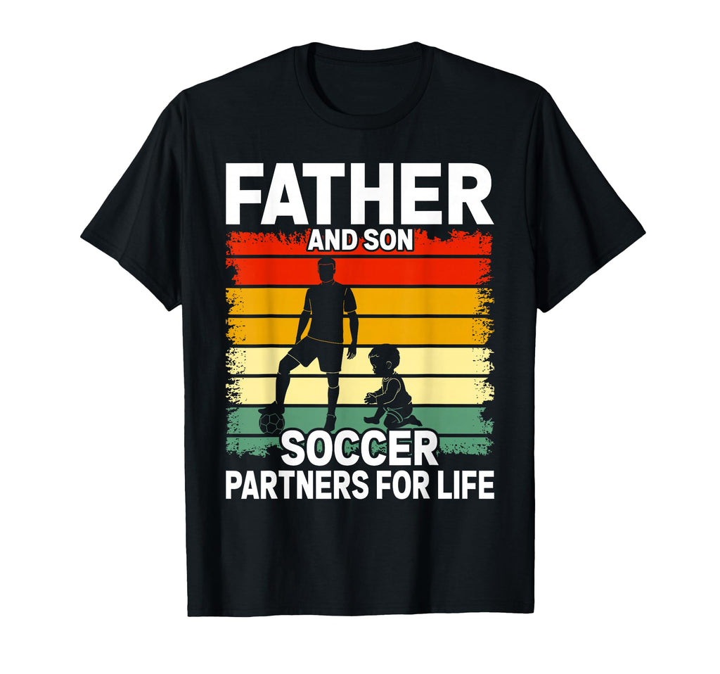 Dad And Son Soccer Partners Life T-Shirt - Trendy Graphic for Adults