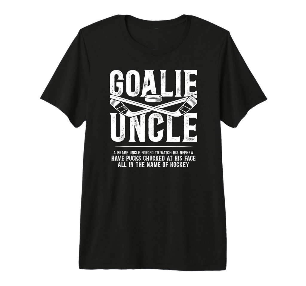 Mens Hockey Goalie Uncle Hockey T-Shirt - Streetwear Style for Adults