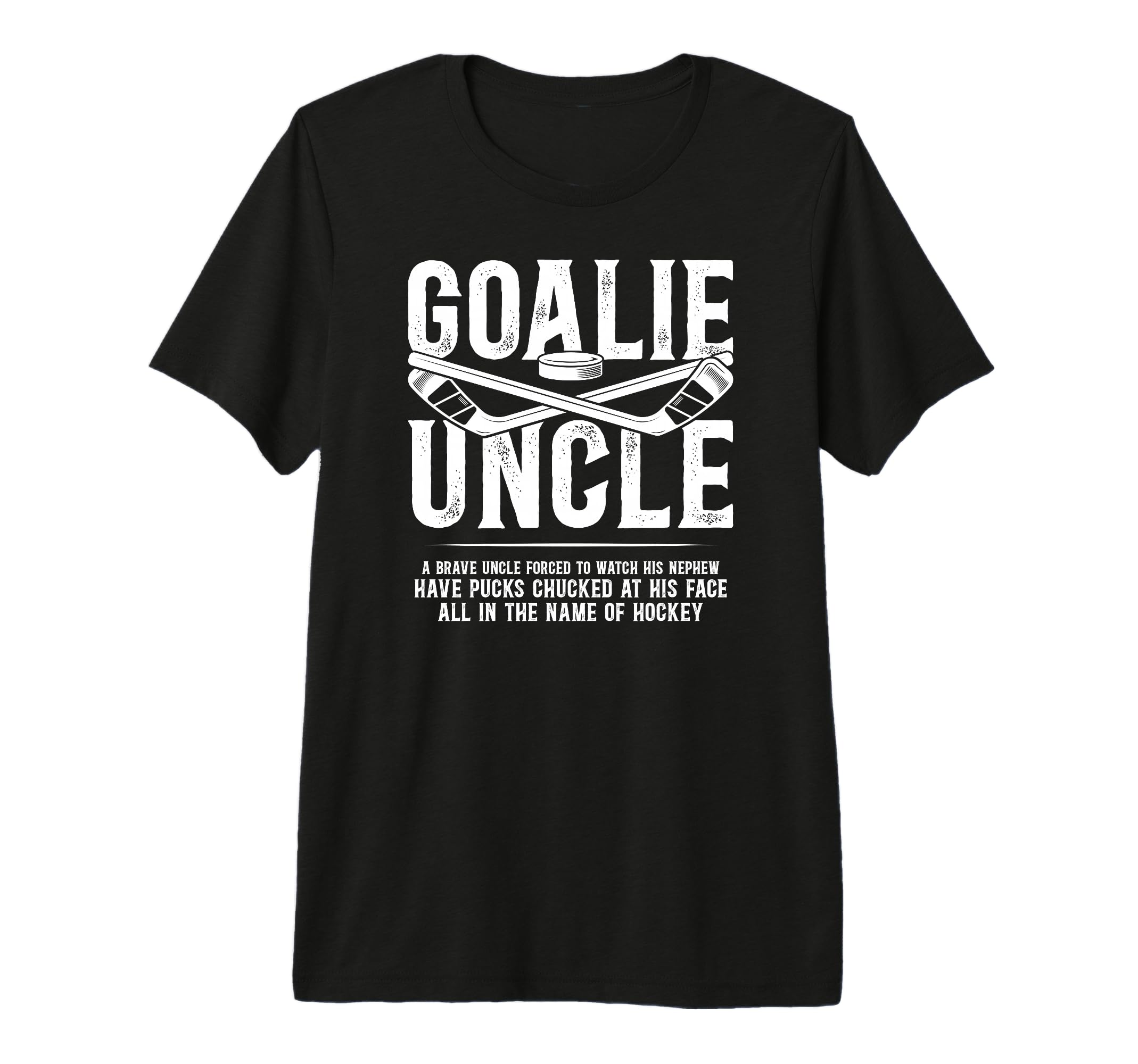 Mens Hockey Goalie Uncle Hockey T-Shirt - Streetwear Style for Adults