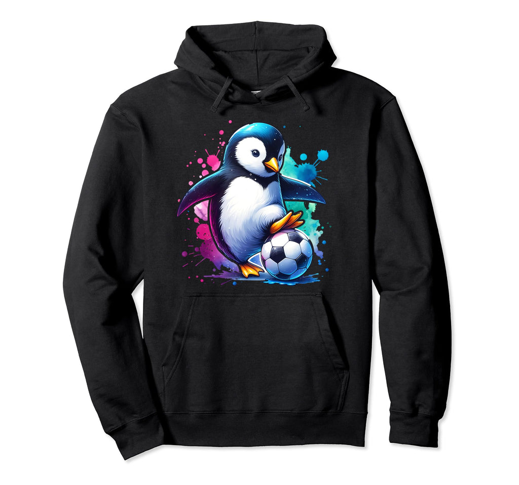 Penguin Lover Soccer Player Fan Champion Hoodie - Aesthetic Graphic Unisex