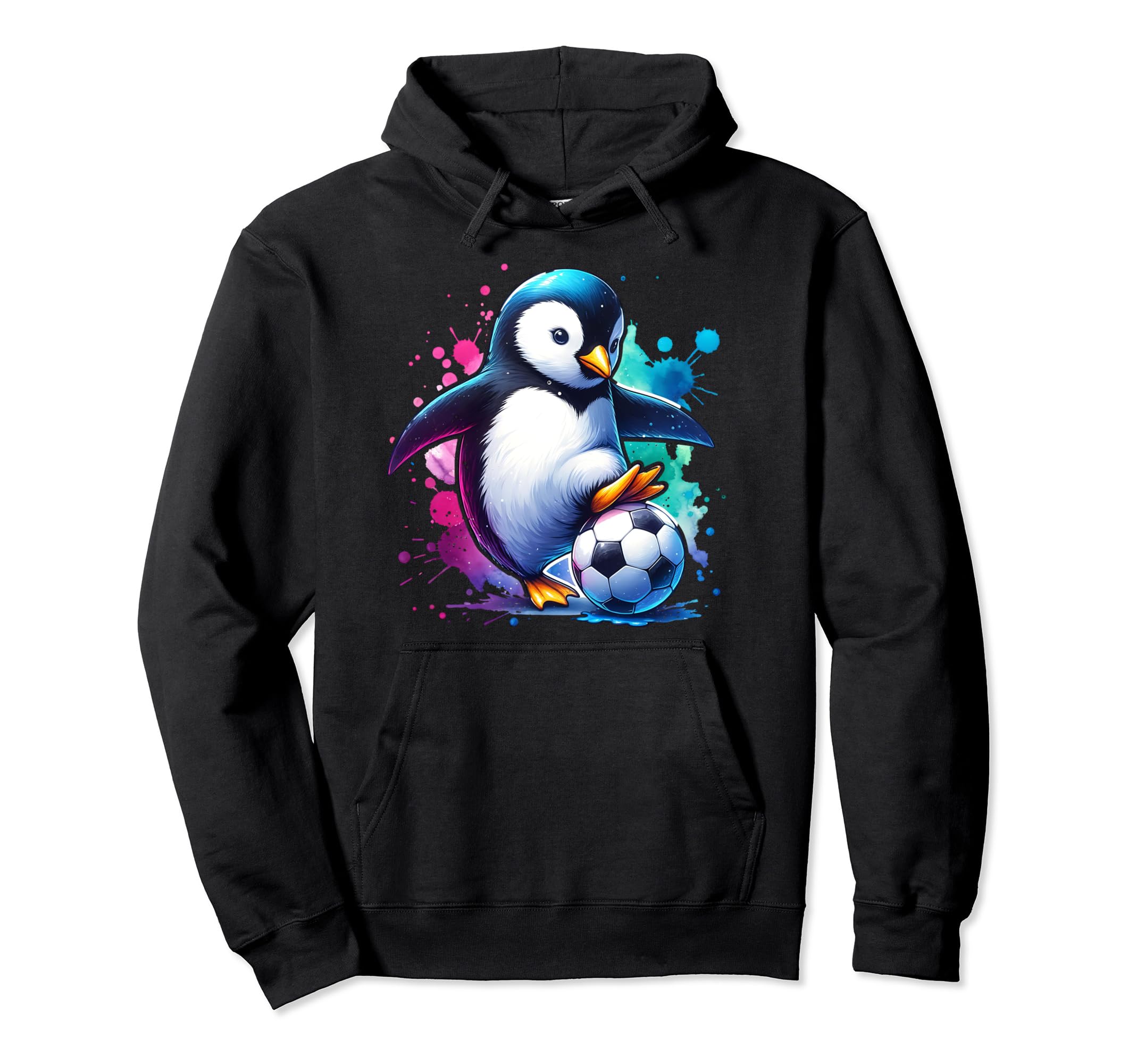 Penguin Lover Soccer Player Fan Champion Hoodie - Aesthetic Graphic Unisex