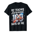 Teacher Survived 100 Days Me 100Th T-Shirt - Fun Novelty Design for Adults