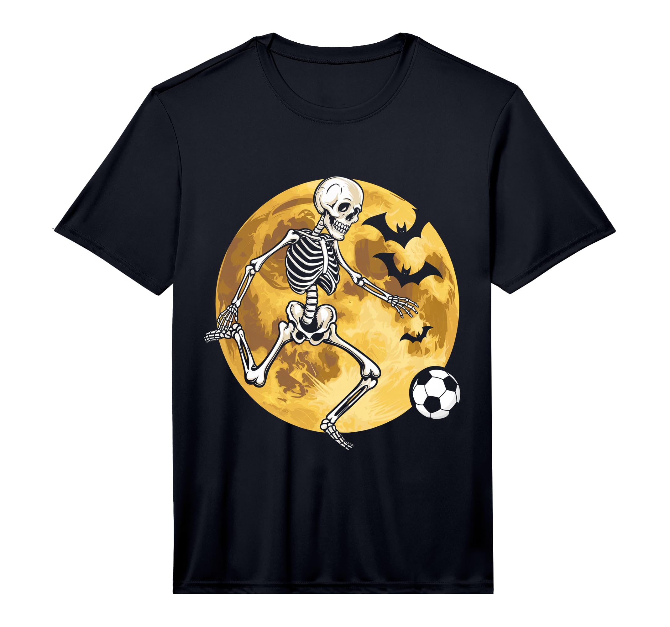 Soccer Skeleton Halloween Soccer T-Shirt - Aesthetic Graphic Men Women