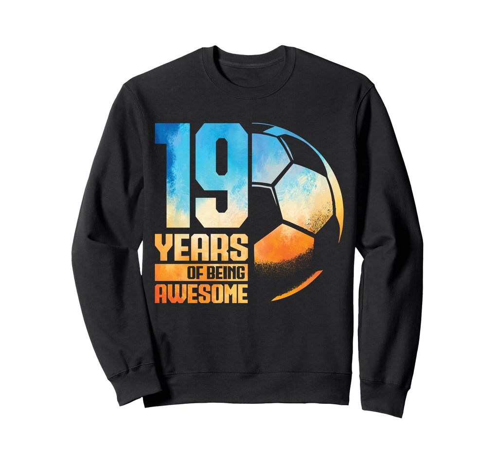 19Th Birthday Soccer Player Sweatshirt - Custom Art Print for Adults