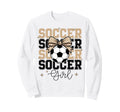 Groovy Soccer Coquette Bow Sweatshirt - Casual Everyday Wear Men Women