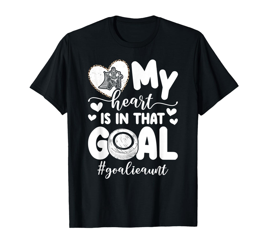 Proud Ice Hockey Goalie Aunt T-Shirt - Fun Novelty Design for Adults