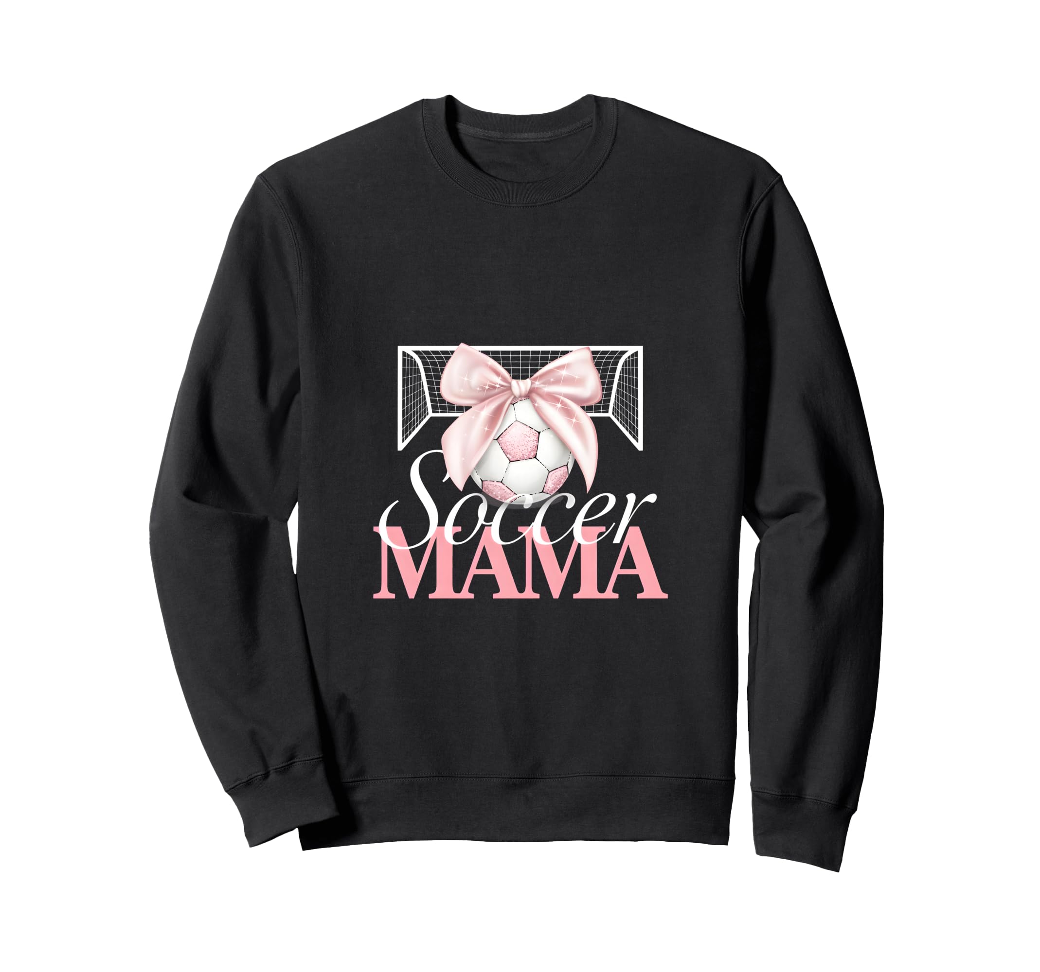 Soccer Mama Bow Soccer Mom Club Sweatshirt - Fun Novelty Design for Adults
